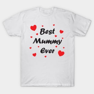 Best mummy ever heart doodle hand drawn design T-Shirt